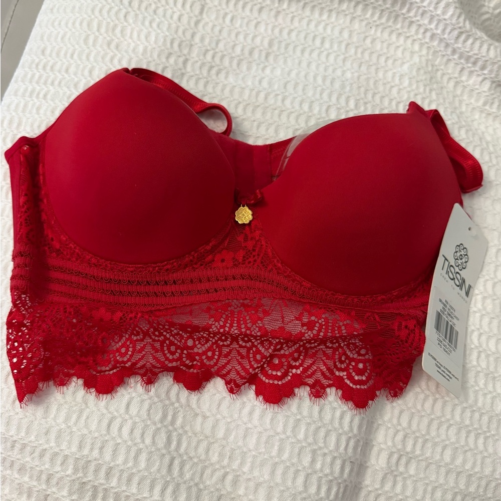 Women's Red Lace Bralette